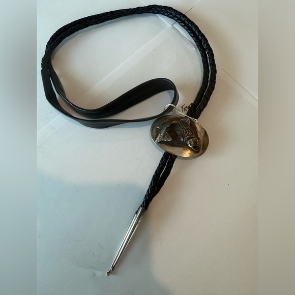 Tony Sanchez Sterling Silver Trout Bolo Tie - Picture 2 of 6